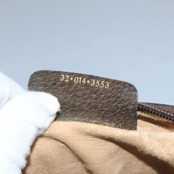 GUCCI GG Supreme Web Sherry Line Clutch Bag PVC Beige 32 014 3553 Auth 109848 - Picture 11 of 16